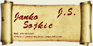 Janko Sojkić vizit kartica